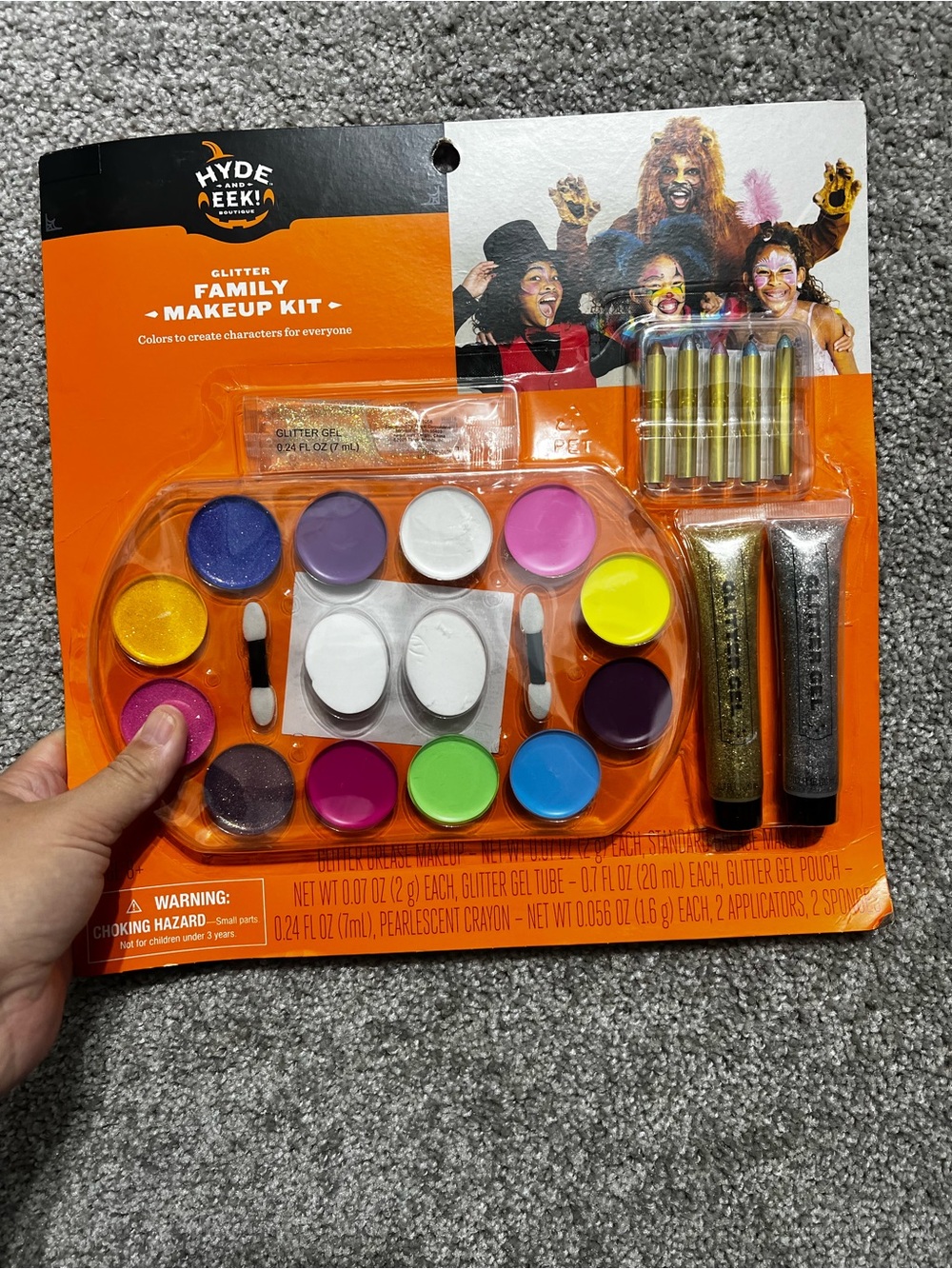Family Face Body Paint Halloween Party Birthday Costume Makeup Kit 8+ New